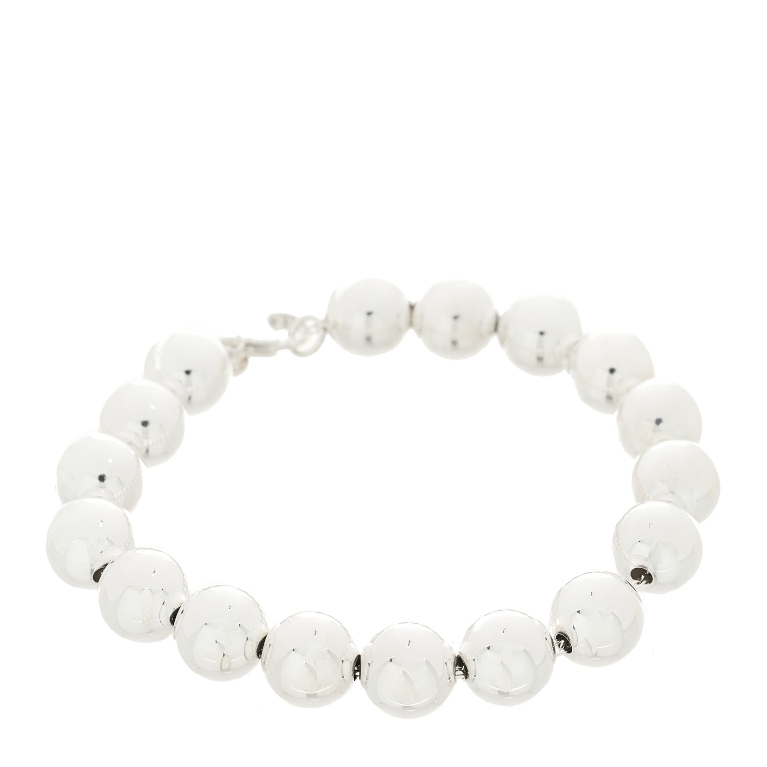 Tiffany Sterling Silver 10mm Hardwear Ball Bracelet 1 of 4