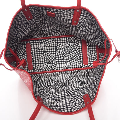 MCM Visetos Medium Reversible Shopper Tote Ruby Red 9 of 17
