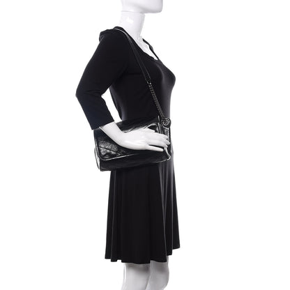 Saint Laurent Crinkled Calfskin Matelasse Monogram Niki Body Bag Black 2 of 10