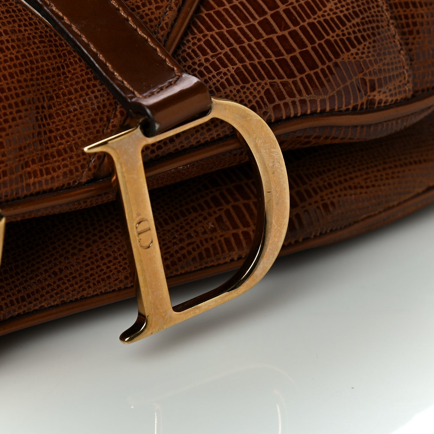 Lizard Double Saddle Bag Brown