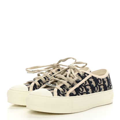 Christian Dior Canvas Oblique Walk'N'Dior Low Top Sneakers 35 Deep Blue 3 of 10