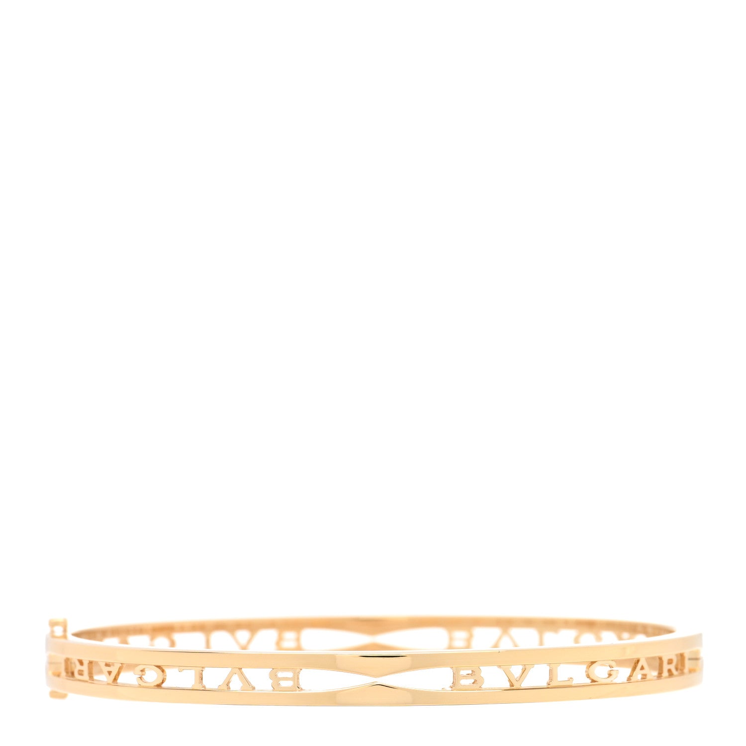Bulgari 18K Yellow Gold B.Zero1 Bvlgari Logo Bangle Bracelet SM 1 of 3