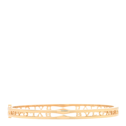 Bulgari 18K Yellow Gold B.Zero1 Bvlgari Logo Bangle Bracelet SM 1 of 3