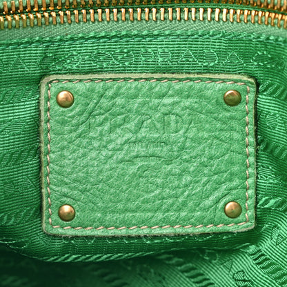 Prada Cervo Logo Embossed Folding Tote Acquamarina 6 of 16