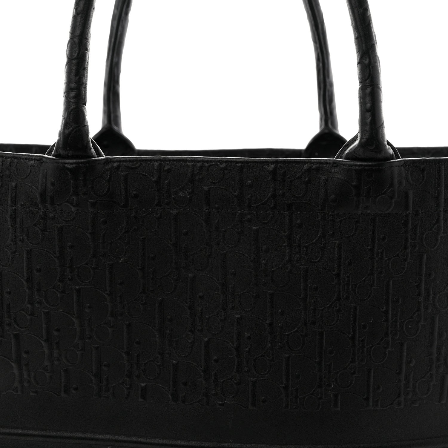 Christian Dior Oblique Calfskin Embossed Large Book Tote TBlack 8 of 13