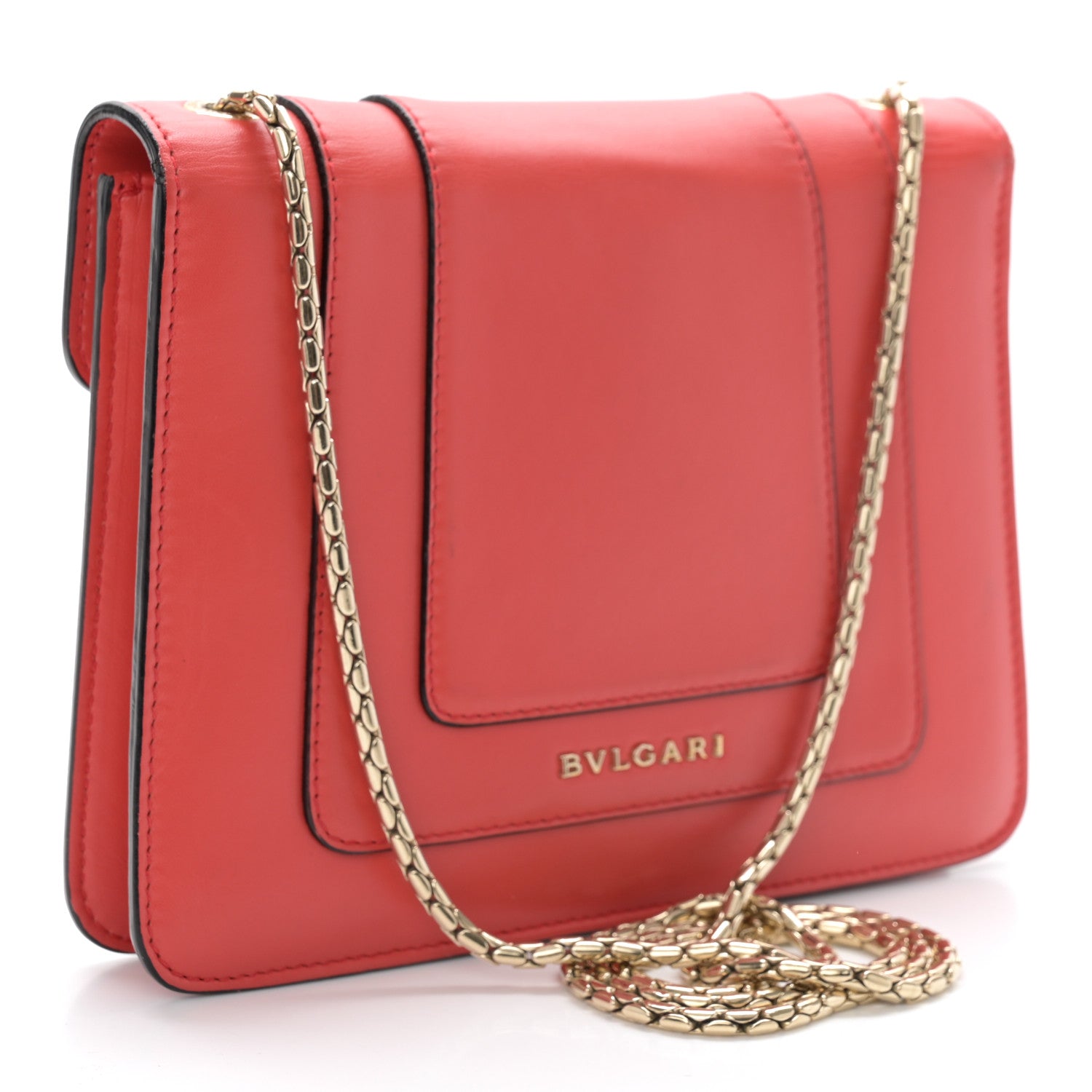 Bulgari Calfskin Serpenti Forever Crossbody Bag Red 4 of 14