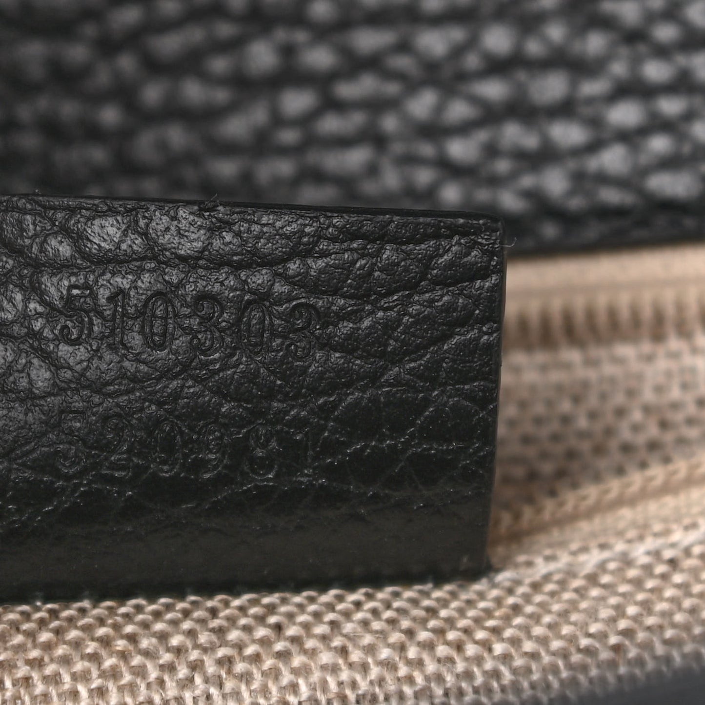 Dollar Calfskin Interlocking G Shoulder Bag Black