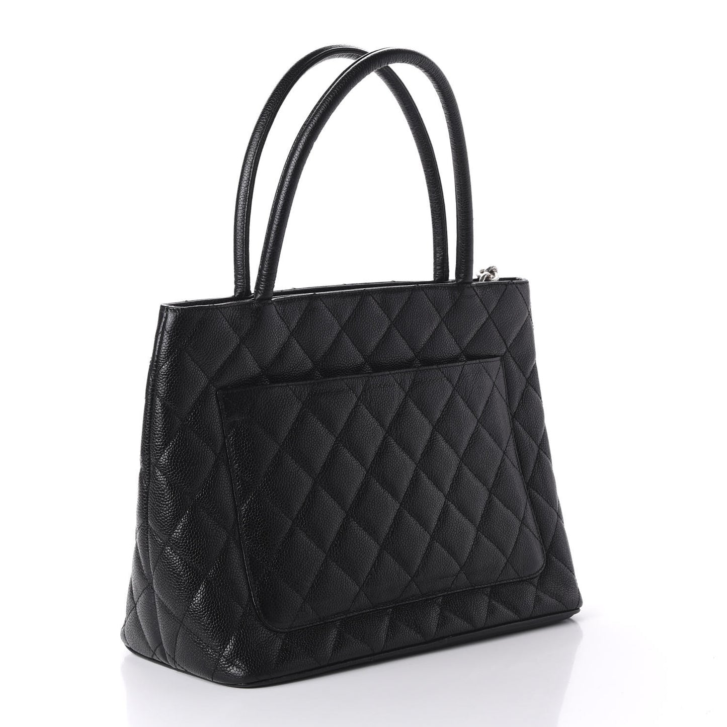 Caviar Quilted Medallion Tote Black