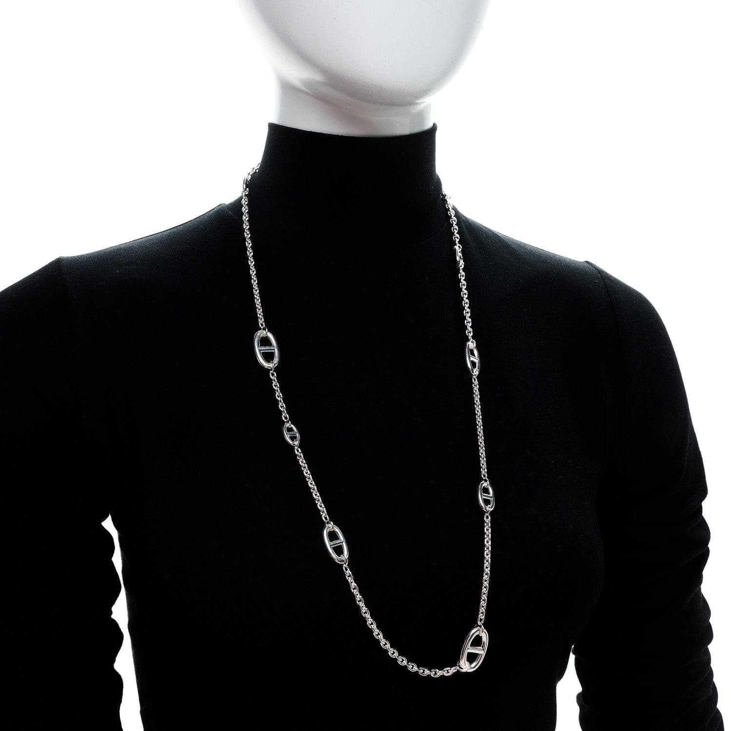 Hermes Sterling Silver Farandole Necklace 80 2 of 5