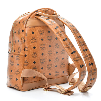 MCM Visetos Small Sprinkle Stud Stark Backpack Cognac 3 of 9