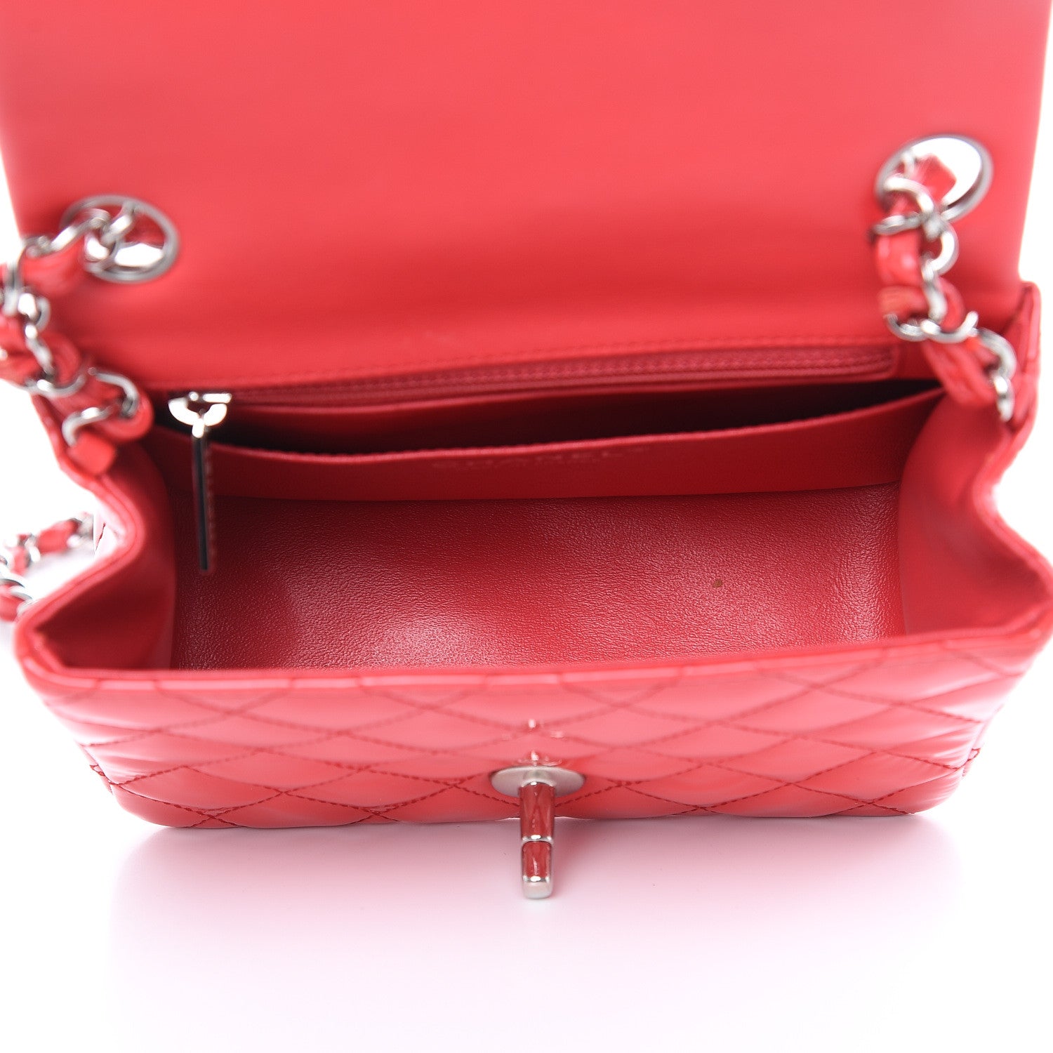 Chanel Patent Quilted Mini Square Flap Pink 5 of 13