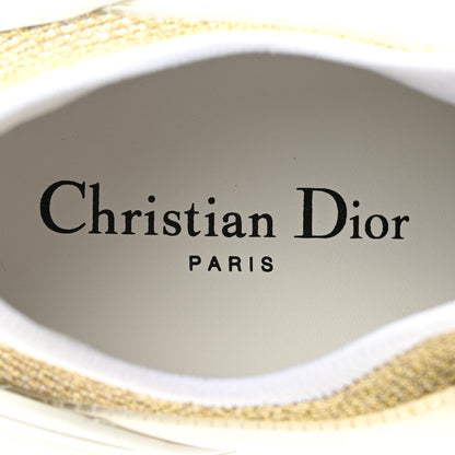 Christian Dior Laminated Knit D-Connect Sneakers 38 Gold 8 of 10