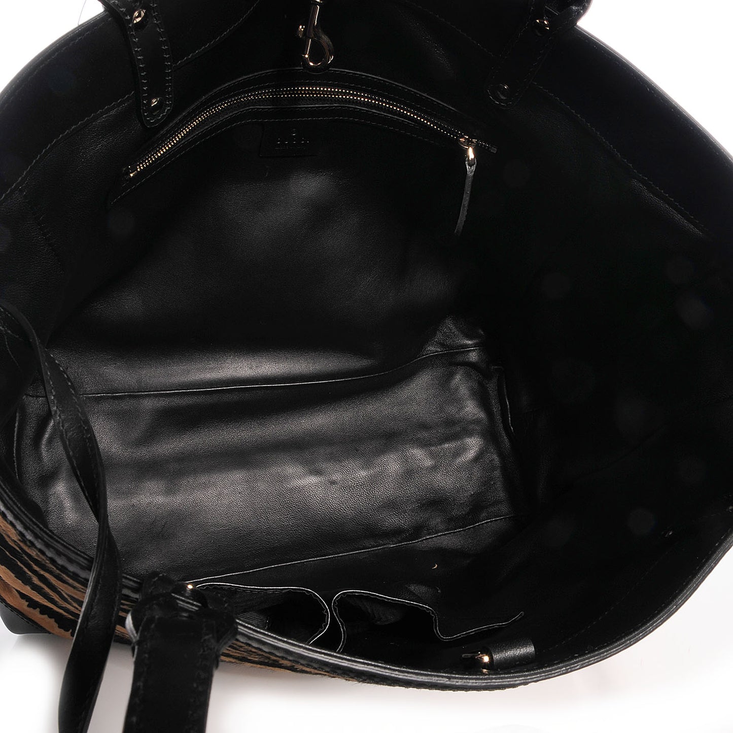 Craft Zebra Print Calf Hair Tote Black