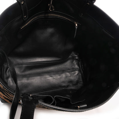 Gucci Craft Zebra Print Calf Hair Tote Black 6 of 8