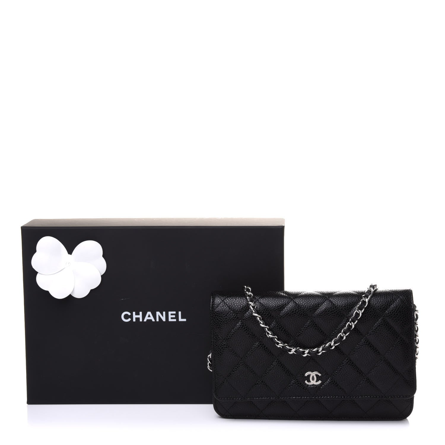 Chanel Caviar Quilted Wallet On Chain WOC Black 12 of 12