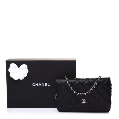 Chanel Caviar Quilted Wallet On Chain WOC Black 12 of 12