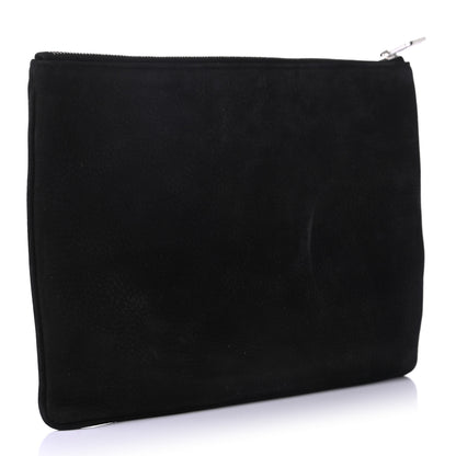 Christian Dior Suede Zip Pouch Black 3 of 8
