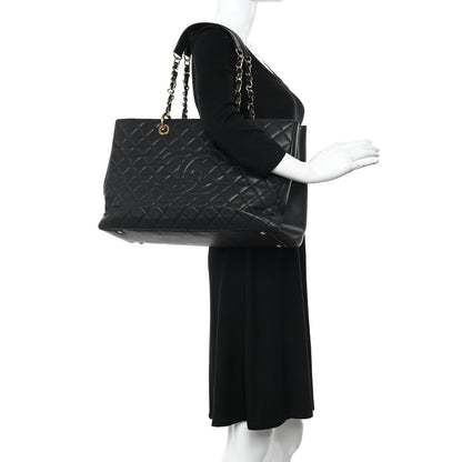 Chanel Caviar Quilted XL Grand Shopping Tote GST Black 2 of 16