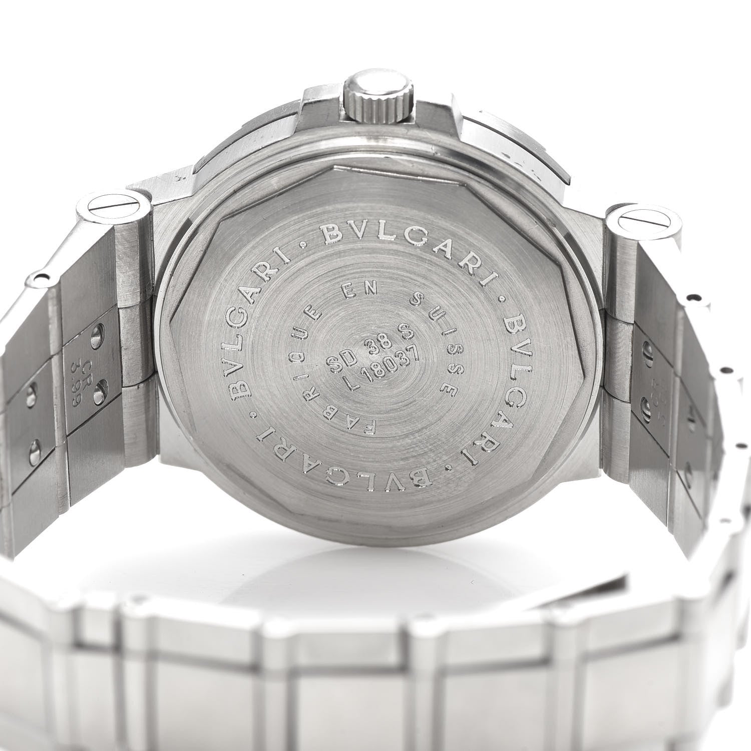 Bulgari Stainless Steel 38mm Diagono Scuba Automatic Watch Black 5 of 6