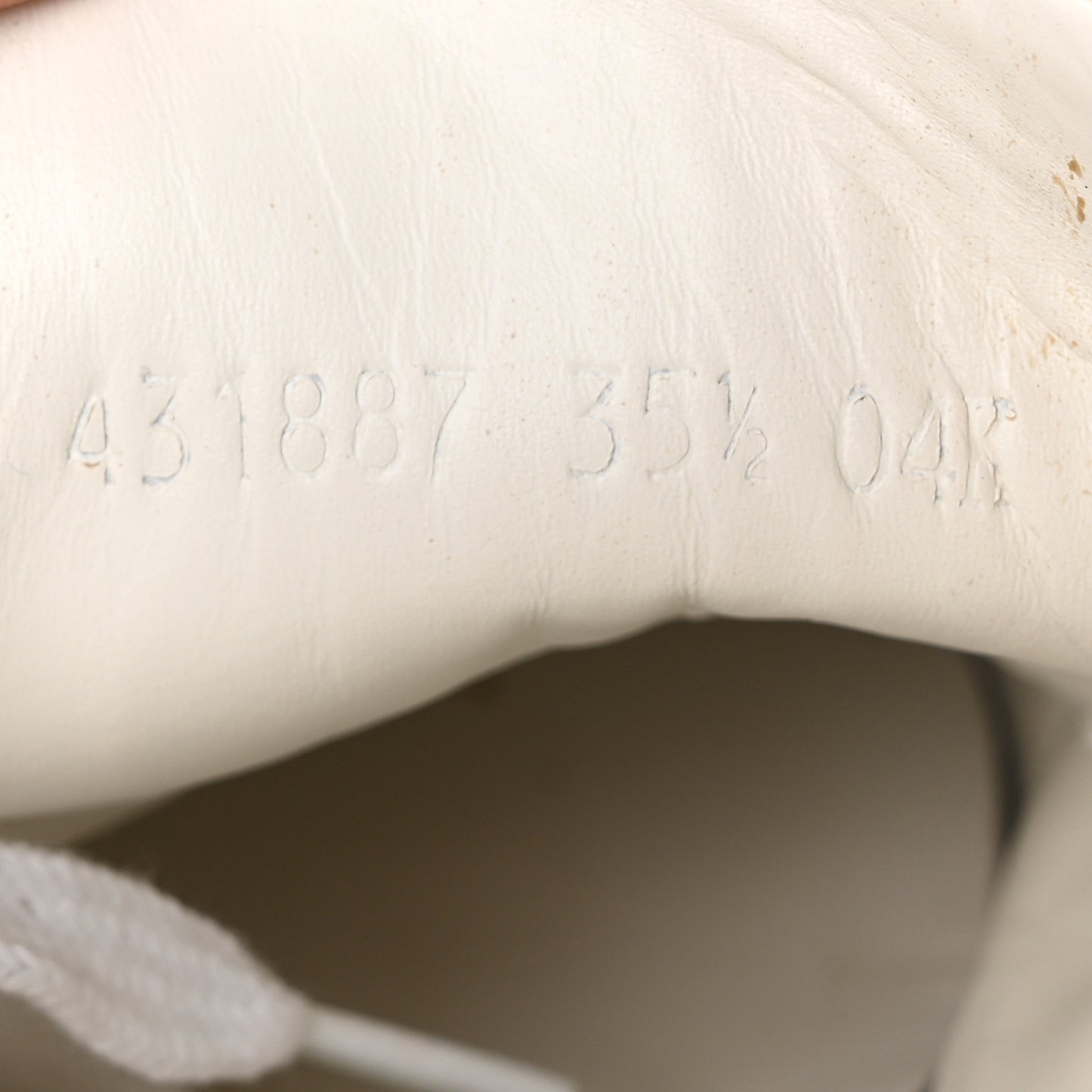 Calfskin Web Pearl Studded Womens Ace Sneakers 35.5 White