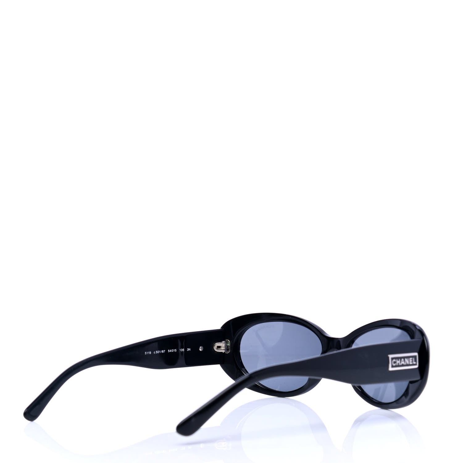 Chanel Logo Sunglasses 5119 Black 3 of 7