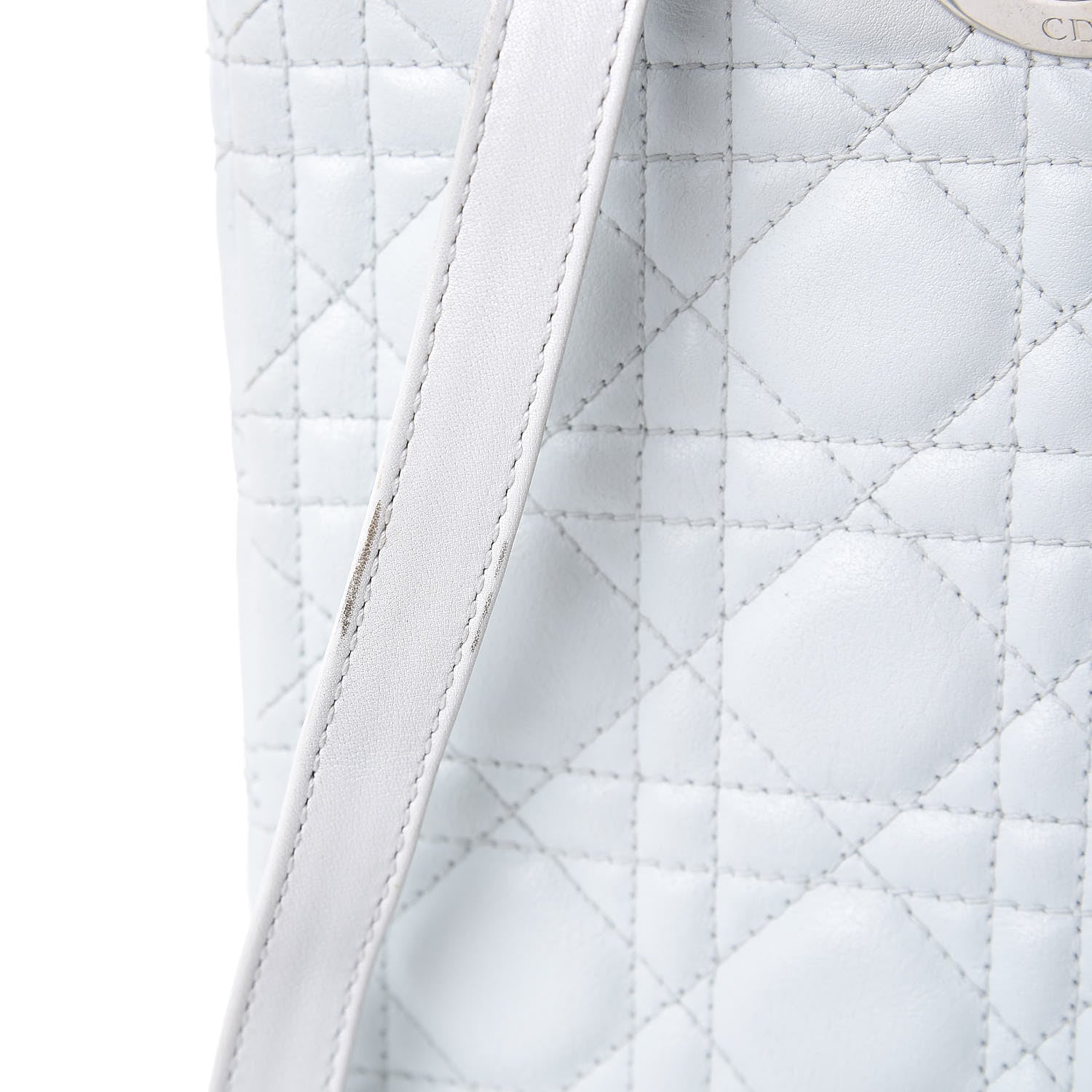 Christian Dior Lambskin Cannage Large Lady Dior Grey 10 of 11