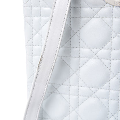 Christian Dior Lambskin Cannage Large Lady Dior Grey 10 of 11