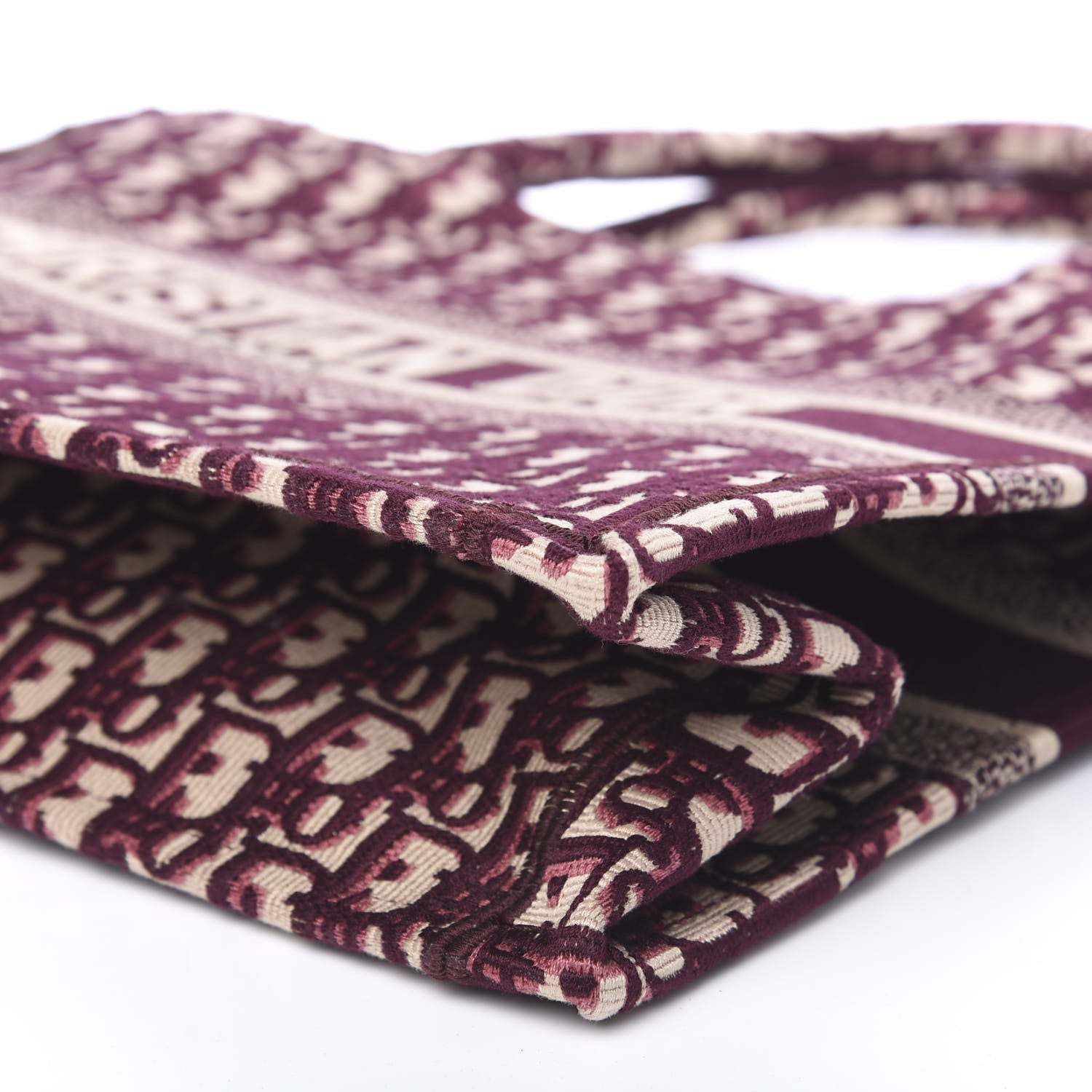 Christian Dior Oblique Medium Book Tote Burgundy Multicolor 8 of 10