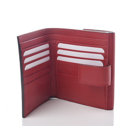 Gucci Calfskin French Flap Wallet Hibiscus Red New Rosette 4 of 6