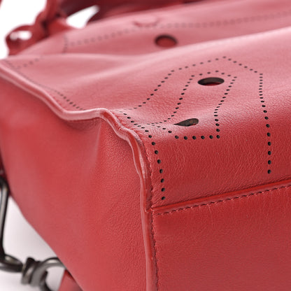 Balenciaga Veau Soyeux Perforated Blackout Hardware S City Rouge Groseille 8 of 12