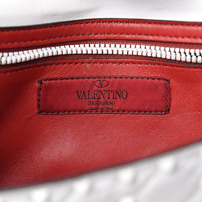 Valentino Garavani Lambskin Free Rockstud Spike Wallet on Chain Optic White 6 of 17