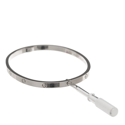 Cartier 18K White Gold Small LOVE Bracelet 17 4 of 5