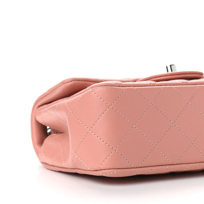 Chanel Lambskin Quilted Mini Rectangular Flap Dark Pink 8 of 10