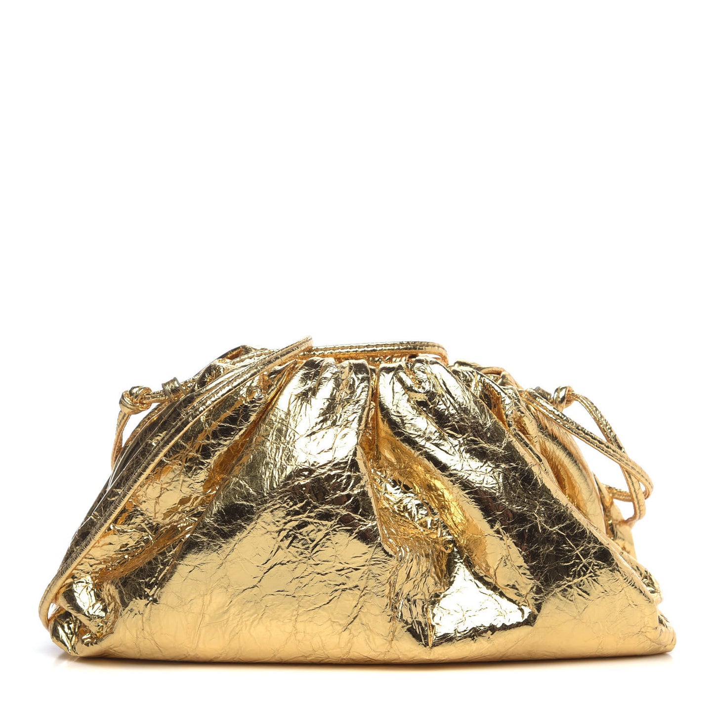 Metallic Crinkled Lambskin The Mini Pouch Oro