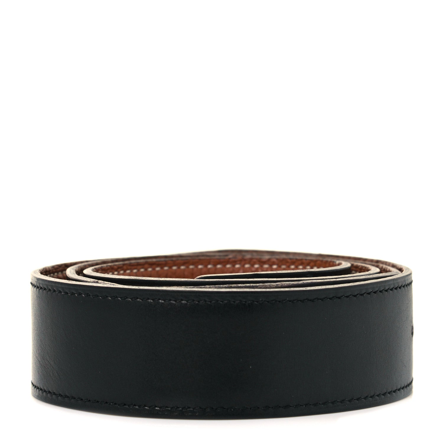 Hermes Box Togo 32mm Belt Strap 85 Black Gold 2 of 6