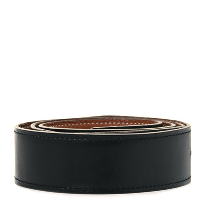 Hermes Box Togo 32mm Belt Strap 85 Black Gold 2 of 6