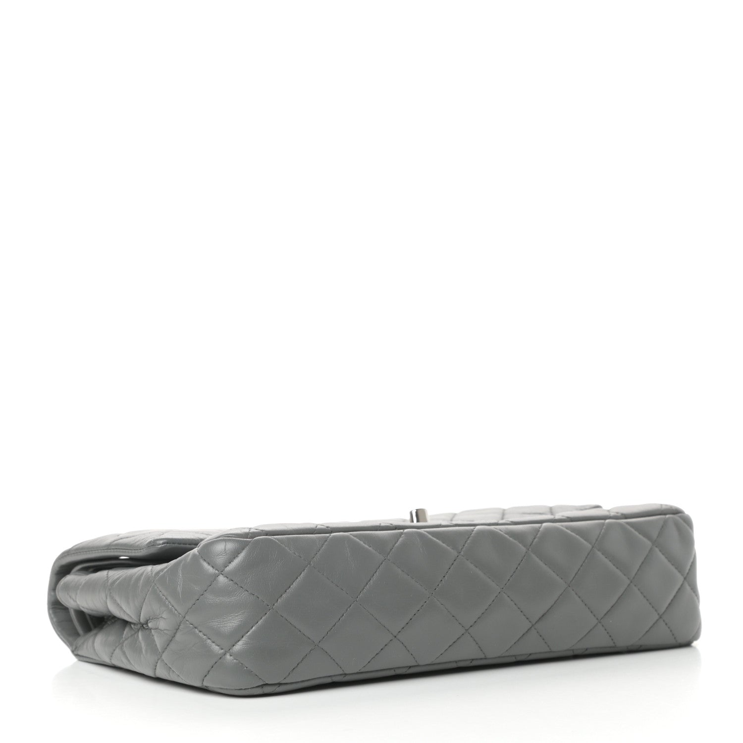 Chanel Lambskin Quilted Medium Double Flap Dark Grey 4 of 10