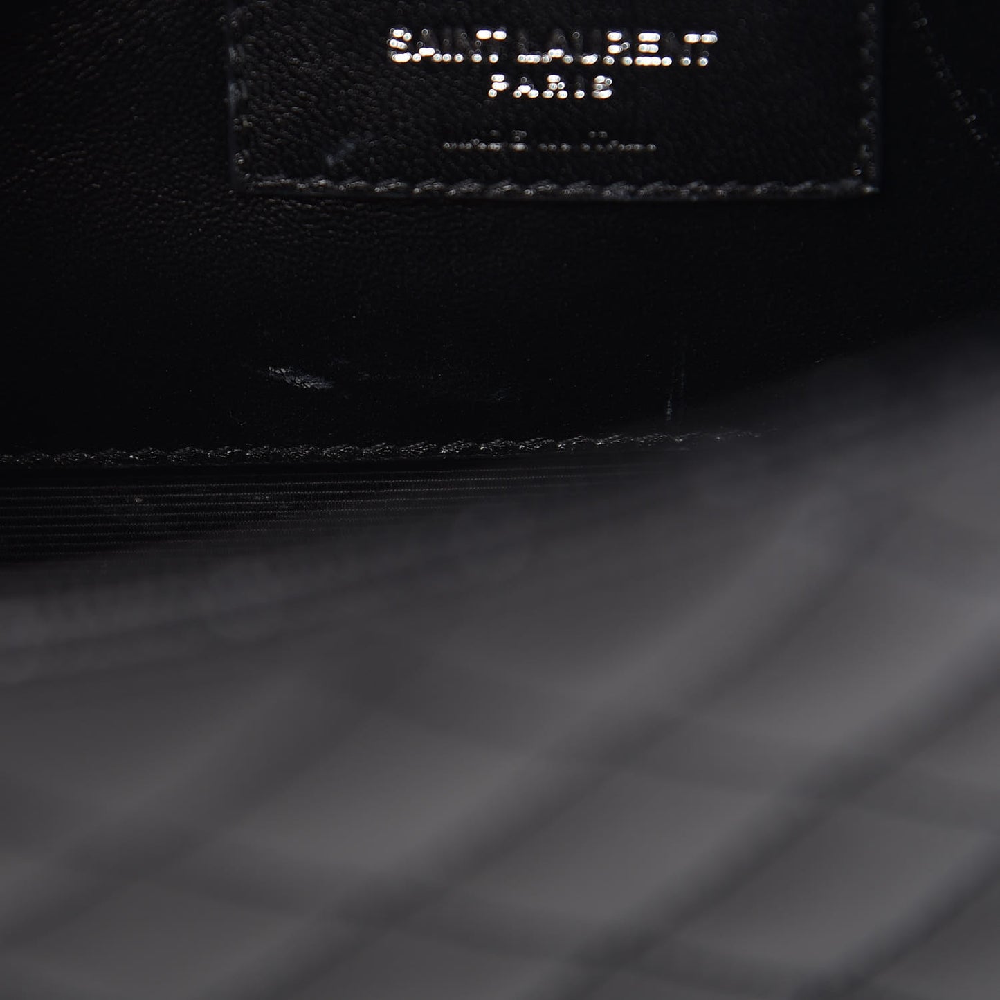Grain De Poudre Textured Mixed Matelasse Triquilt Medium Monogram Satchel Black