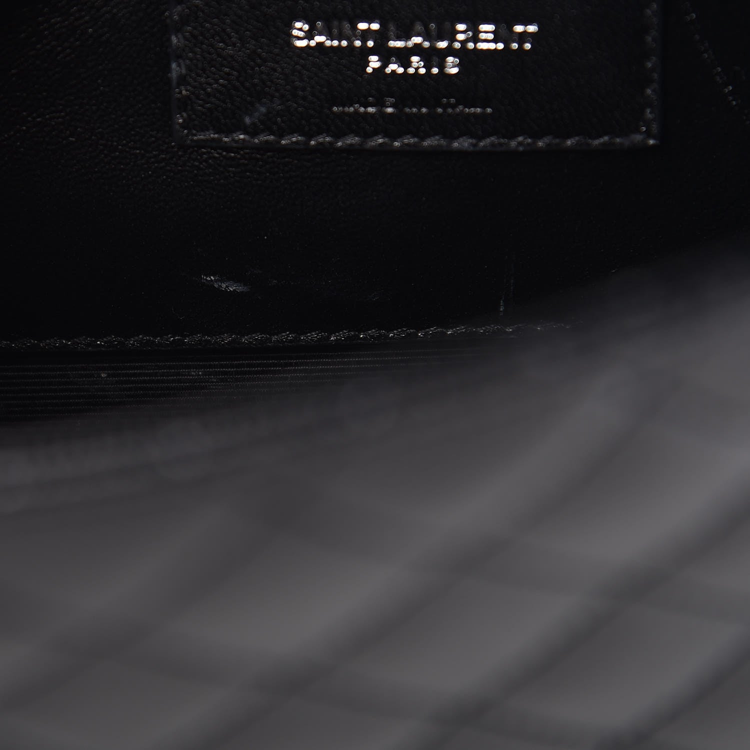 Saint Laurent Grain De Poudre Textured Mixed Matelasse Triquilt Medium Monogram Satchel Black 8 of 12