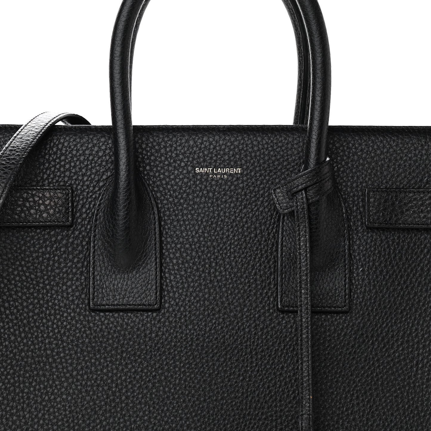 Grained Calfskin Small Sac De Jour Black