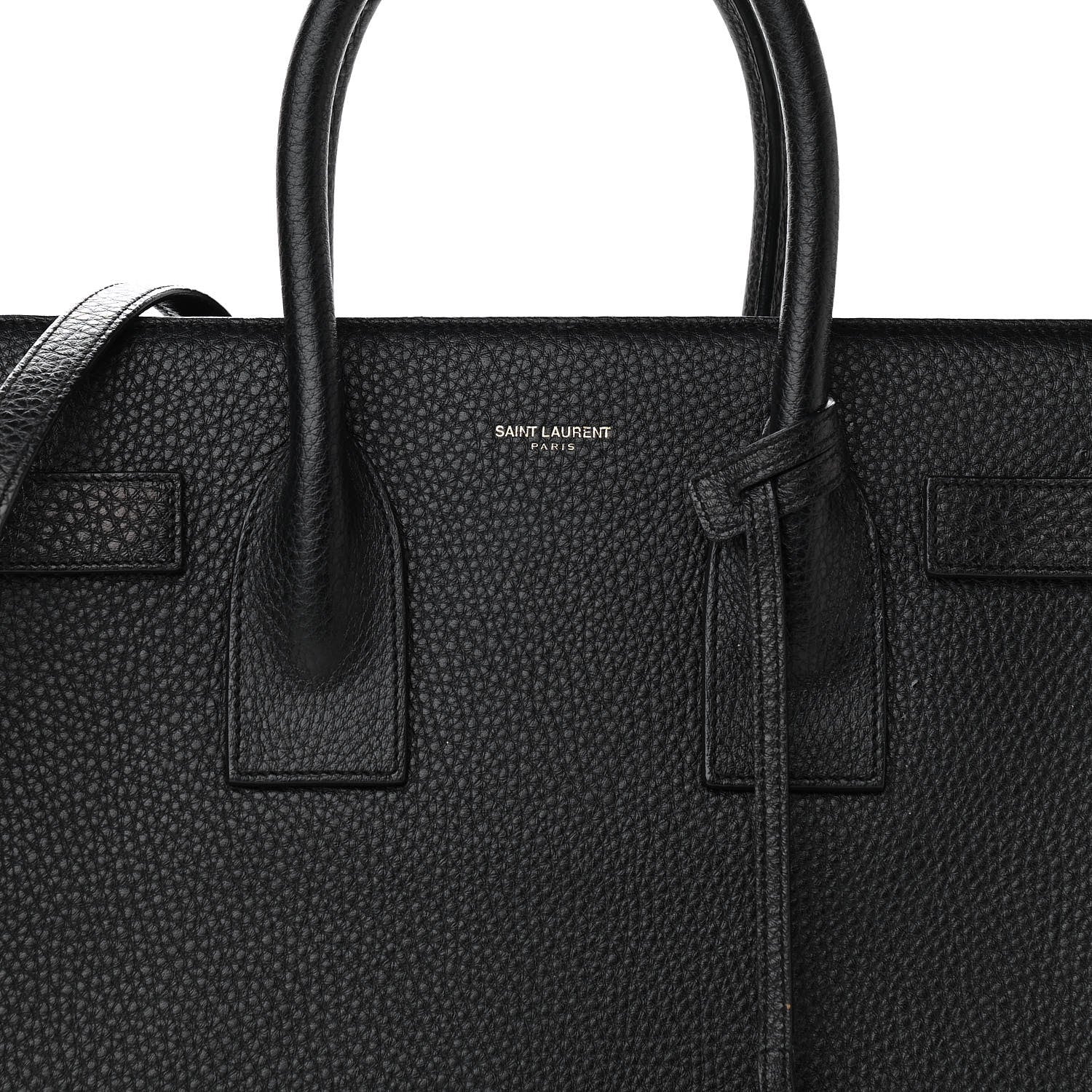 Saint Laurent Grained Calfskin Small Sac De Jour Black 9 of 14