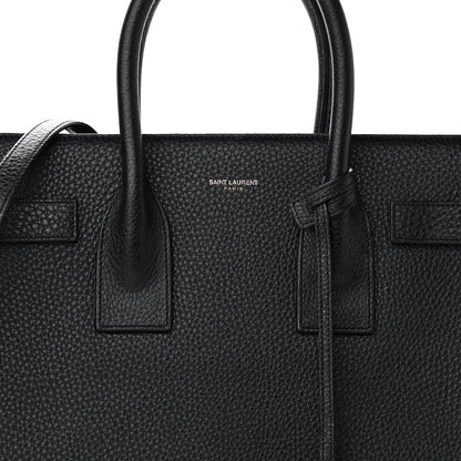 Saint Laurent Grained Calfskin Small Sac De Jour Black 9 of 14