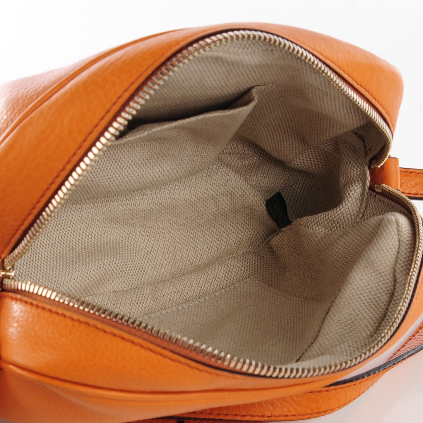 Pebbled Calfskin Small Soho Disco Bag Curcuma