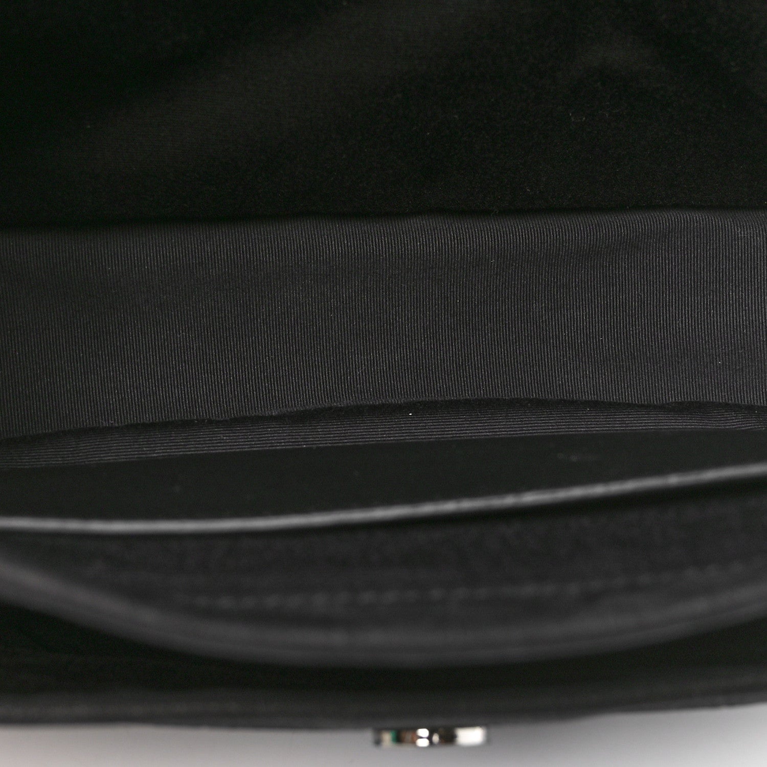 Saint Laurent Nubuck Crocodile Embossed Monogram Medium Niki Chain Satchel Black 5 of 10