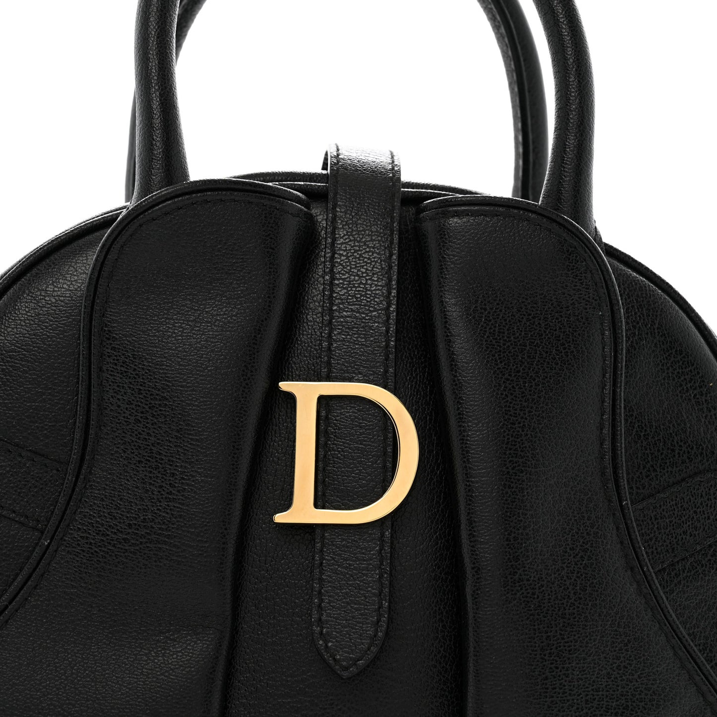 Calfskin Saddle Bowler Black