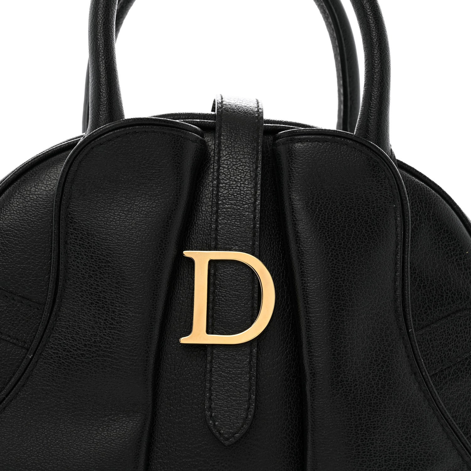 Christian Dior Calfskin Saddle Bowler Black 8 of 13