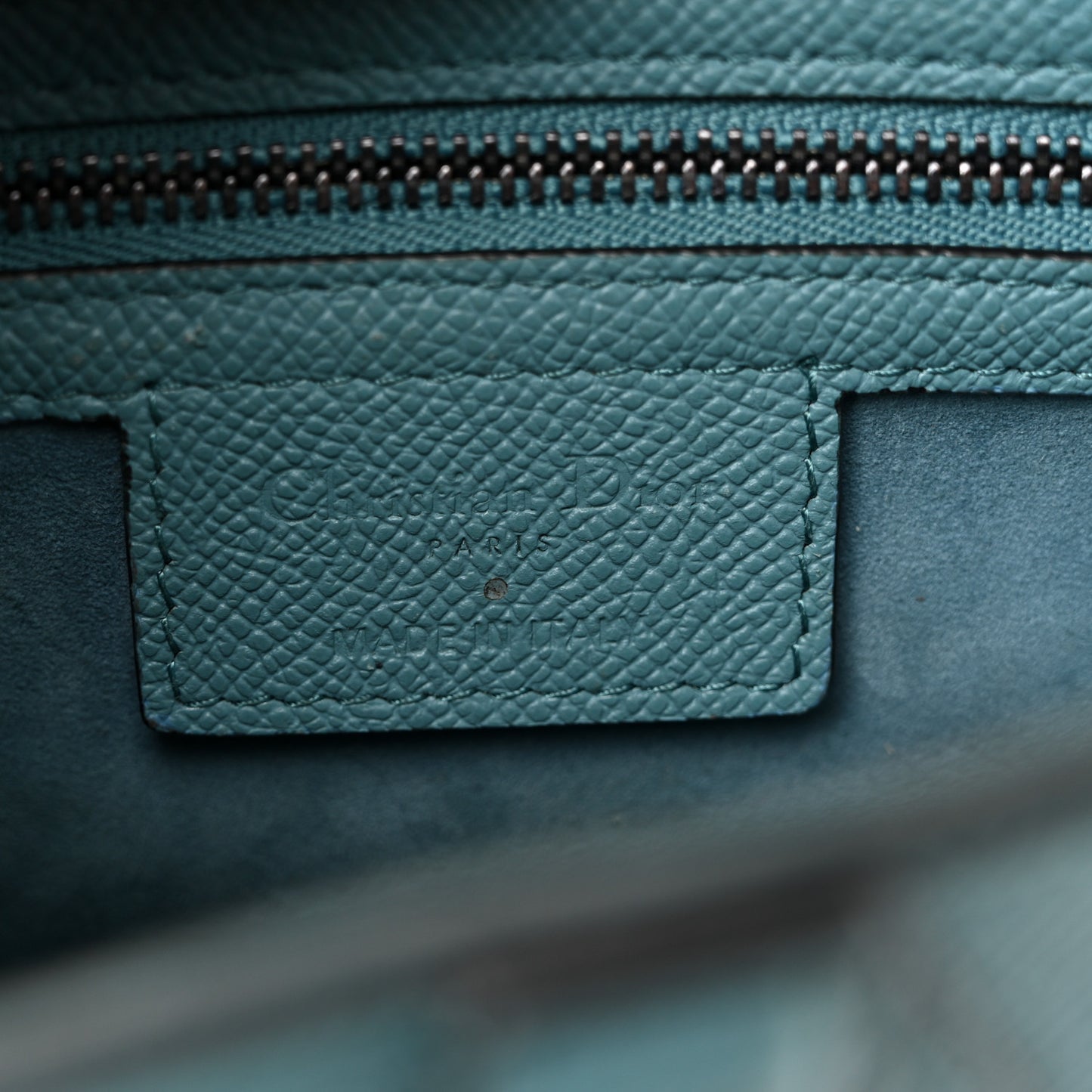 Grained Calfskin Saddle Bag Azure Blue