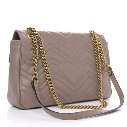 Gucci Calfskin Matelasse Medium GG Marmont Shoulder Bag Porcelain Rose 3 of 16