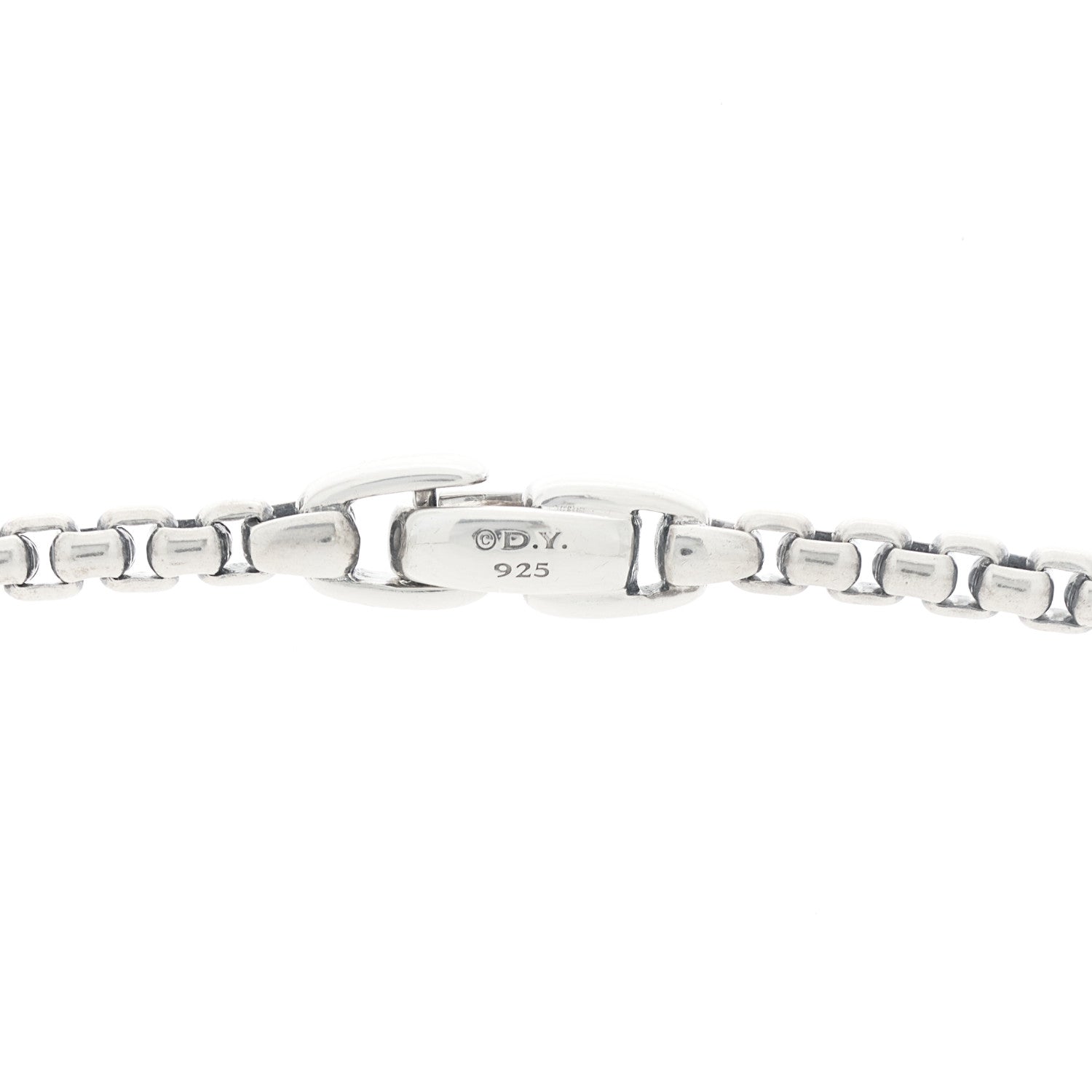 David Yurman Sterling Silver 3.6mm Smooth Amulet Vehicle Box Chain Necklace 4 of 4