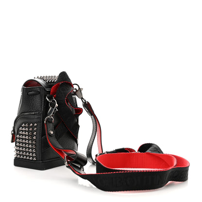 Christian Louboutin Calfskin Spiked Mini Explorafunk Keyring Bag Black 3 of 10